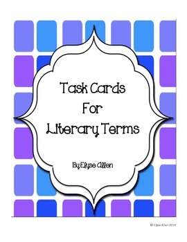 Preview of Task Cards for Literary Terms