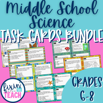 Preview of Task Cards for Middle School Science