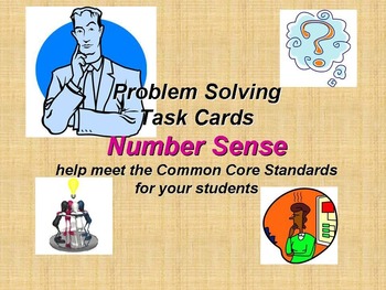 Preview of Task Cards: Number Sense Problem Solving