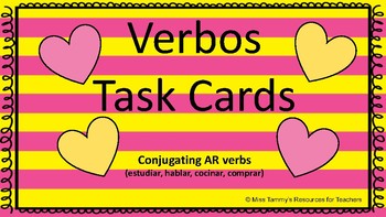 Preview of Task Cards for Regular -AR Verbs
