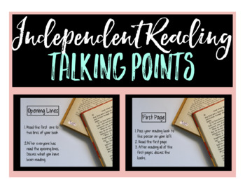 Preview of Task Cards for Sharing Independent Reading
