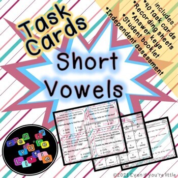 Preview of Task Cards for Short Vowels