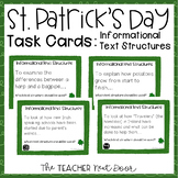 Task Cards for St. Patrick's Day Informational Text Structures