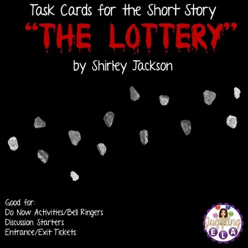 Preview of Task Cards for the Short Story "The Lottery" by Shirley Jackson