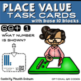 Place Value Task Cards with Base 10 Blocks: What Number is Shown?