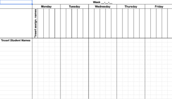 Preview of Task Completion/Gradebook Outline