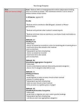 Preview of Animal Research Unit Plan