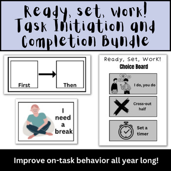 Preview of Task Initiation & Completion Behavior Bundle: Improve on-task behaviors!