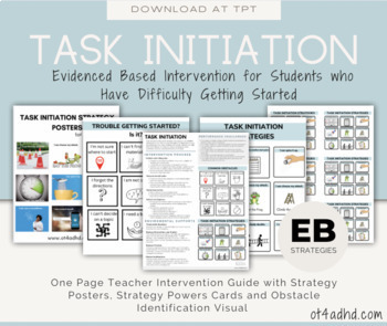 Preview of Task Initiation Executive Function Intervention Complete Guide