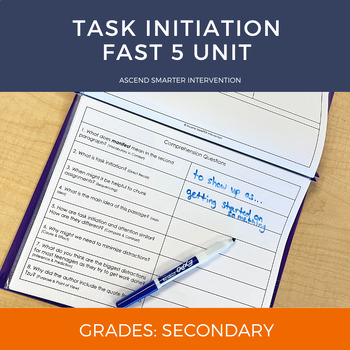 Preview of Task Initiation Fast 5 Unit (6th & Up)