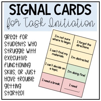 Preview of Task Initiation Signal Cards