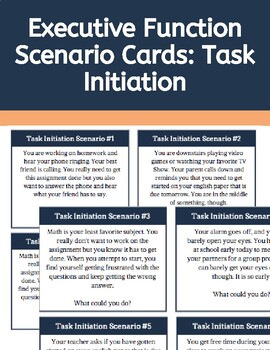 Preview of Task Initiation Skills Scenario Cards