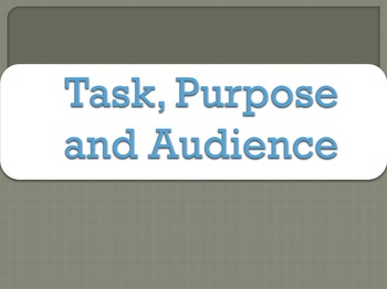 Preview of Task, Purpose, Audience Powerpoint