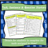 Task, Sentence, Question Starters