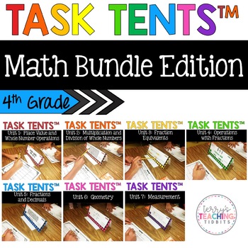 Preview of Task Tents™ Bundle - 4th Grade Math Edition {ALL 7 UNITS}