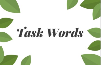Preview of Task and Command Words