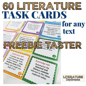 Preview of Literature Task Cards Freebie