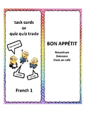 Task cards, quiz quiz trade, food, drinks, café, speaking 