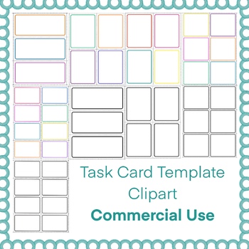 Preview of Taskcards, labels, flashcards, nameplate, template, clipart