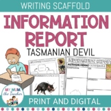Tasmanian Devil Information Report Templates | Informative