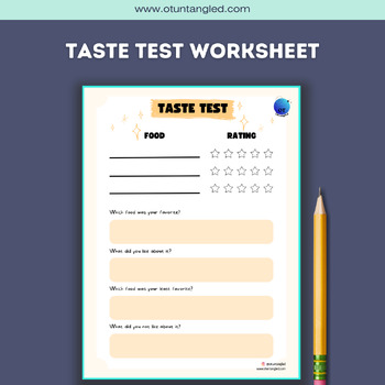 Preview of Taste Test Worksheet
