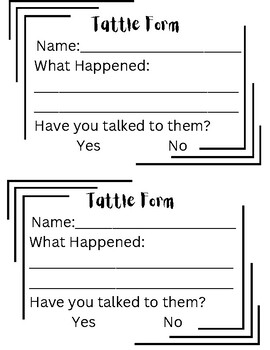 Preview of Tattle Form
