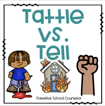 Preview of Tattle Vs Tell: A Don't Squeal lesson on reporting and tattling