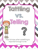 Social Story-Tattling: How to Decide When to Tell