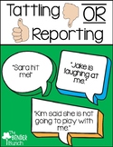 Tattling OR Reporting Activity Cards