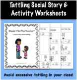Tattling Social Story & Worksheet Activities