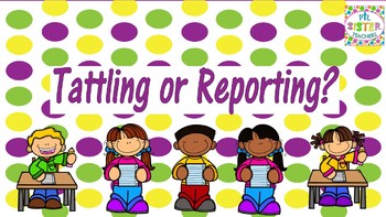 Preview of Tattling or Reporting: PowerPoint Game EDITABLE