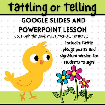 Preview of Tattling or Telling Lesson, Miles McHale Tattletale, Google Slides & PowerPoint