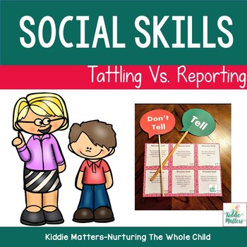 Preview of Guidance Lesson: Tattling vs. Reporting File Folder Sorting Activity