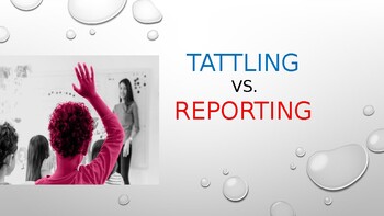 Preview of Tattling vs. Reporting PowerPoint Lesson