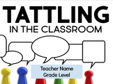 Tattling vs Telling Lesson