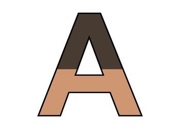 Preview of Taupe & peachy brown Bulletin Board Letters Classroom Decor (A-Z a-z 0-9)