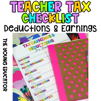 Preview of Tax Earnings and Deductions Checklist for Teachers