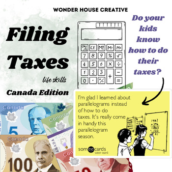Preview of Tax Filing Canada - Life Skills Project