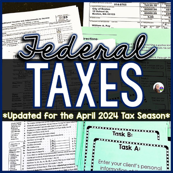 Tax Task Cards Federal Income Tax 1040 Activity Tpt
