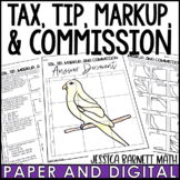 Tax, Tip, Markup and Commission Activity Solve and Sketch 