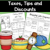 Tax Tip and Discount Worksheets Real World Problems