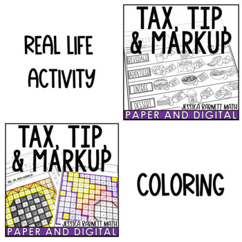 Tax, Tip and Markup Activity Pack by Jessica Barnett | TpT