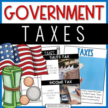 Preview of Taxes Activities for Elementary Government | Social Studies 2nd, 3rd & 4th Grade