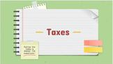 Taxes & How to File WebQuest