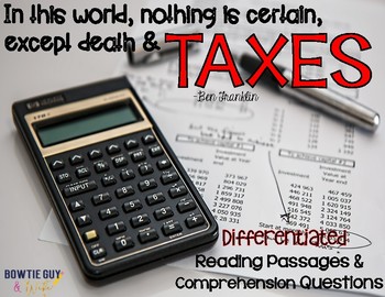 Preview of Taxes In Our Economy {Differentiated Reading Passages & Questions}