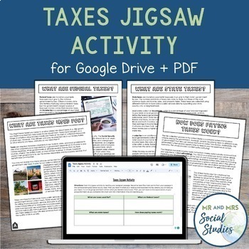 Preview of Taxes Jigsaw Activity | Personal Finance Lesson