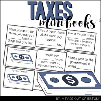 Preview of Taxes Mini Books for Social Studies