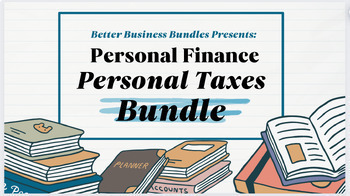 Preview of Personal Financial Literacy: Tax Unit Notes Bundle with Test/Key