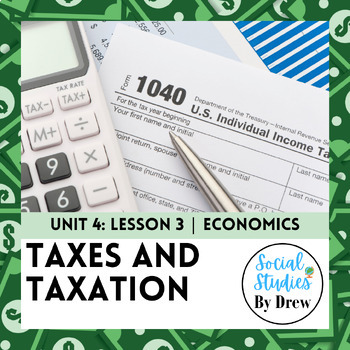Preview of Taxes and Taxation Guided Notes and Introductory One-Pager Inquiry