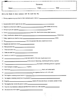 38 Classification And Taxonomy Worksheet - Worksheet Source 2021